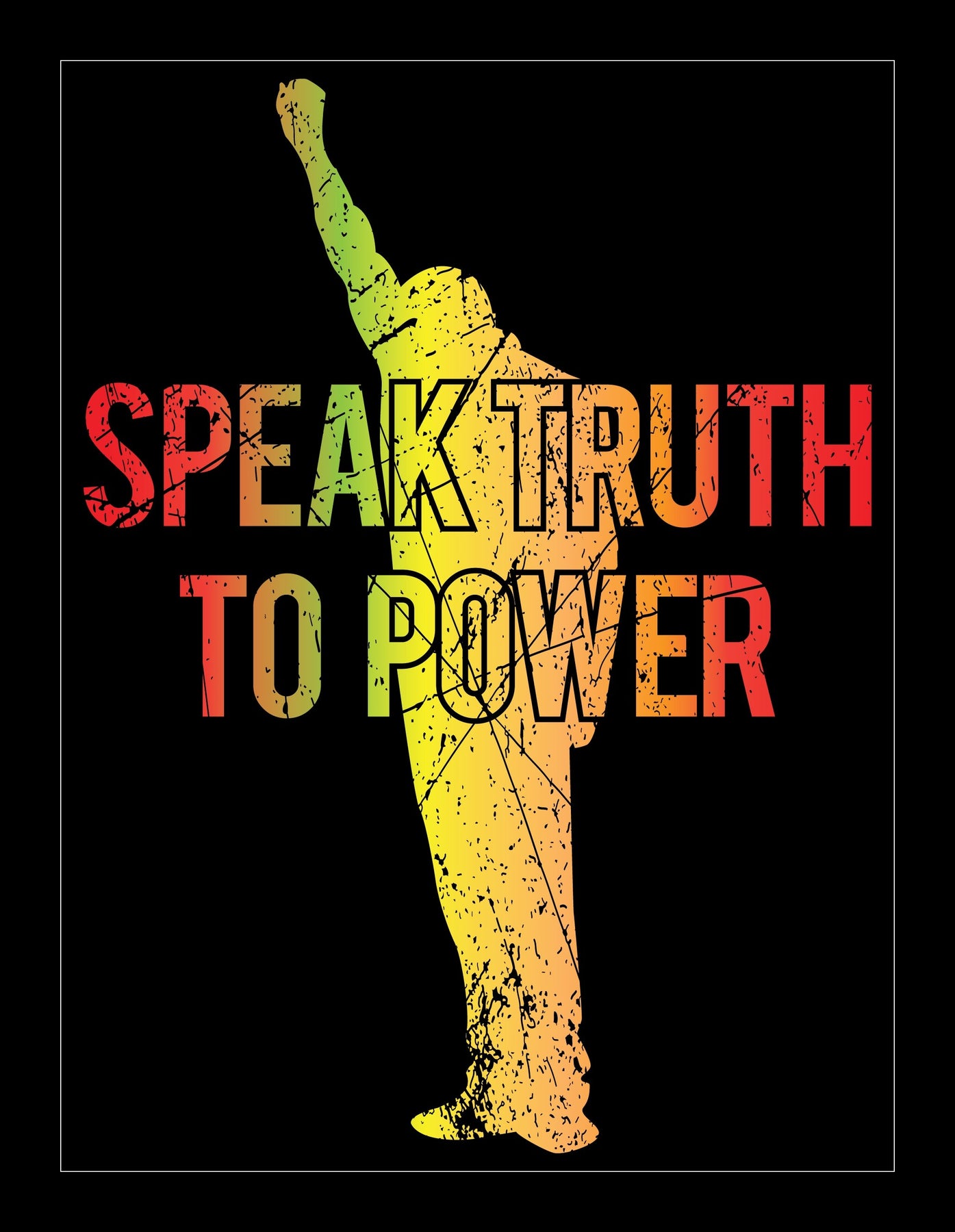 2 of 2: Speak Truth to Power-Poster-Sankofa Designs-17x11 inches-Black Frame-The Black Art Depot