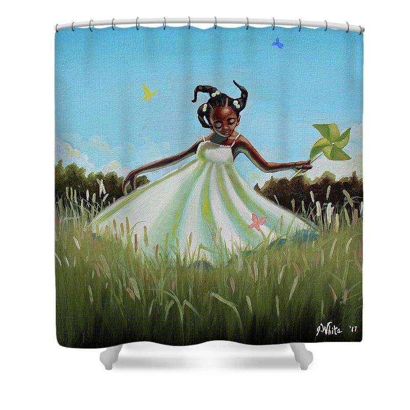 Spin: African American Shower Curtain by Jerome T. White