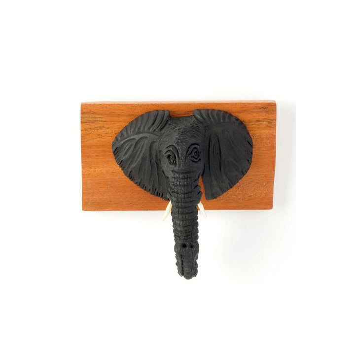 Authentic Jacaranda Wood African Elephant Coat Hook (Kenya)