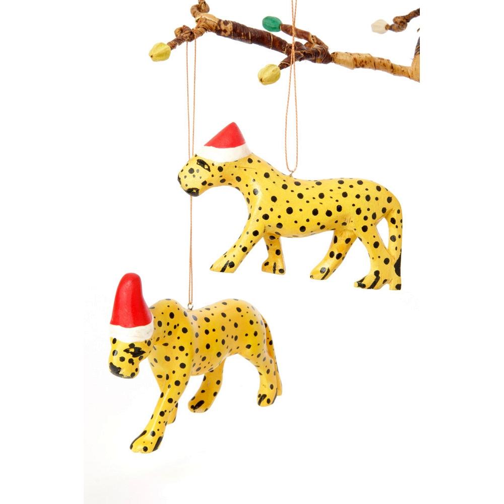 Cheetah: African Christmas Ornament - Santa's Little Helper Series