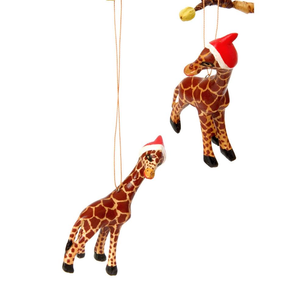Giraffe: African Christmas Ornament - Santa's Little Helper Series