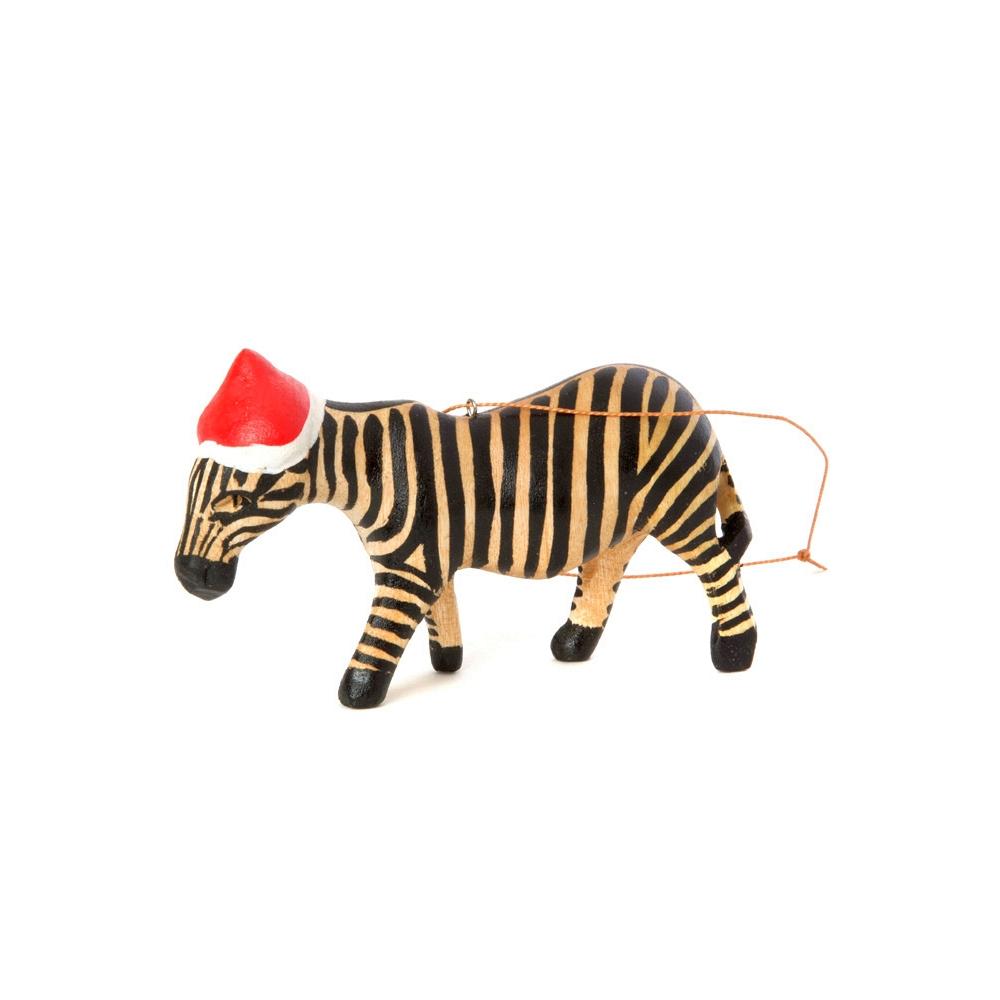 1 of 3: Zebra: African Christmas Ornament - Santa's Little Helper Series