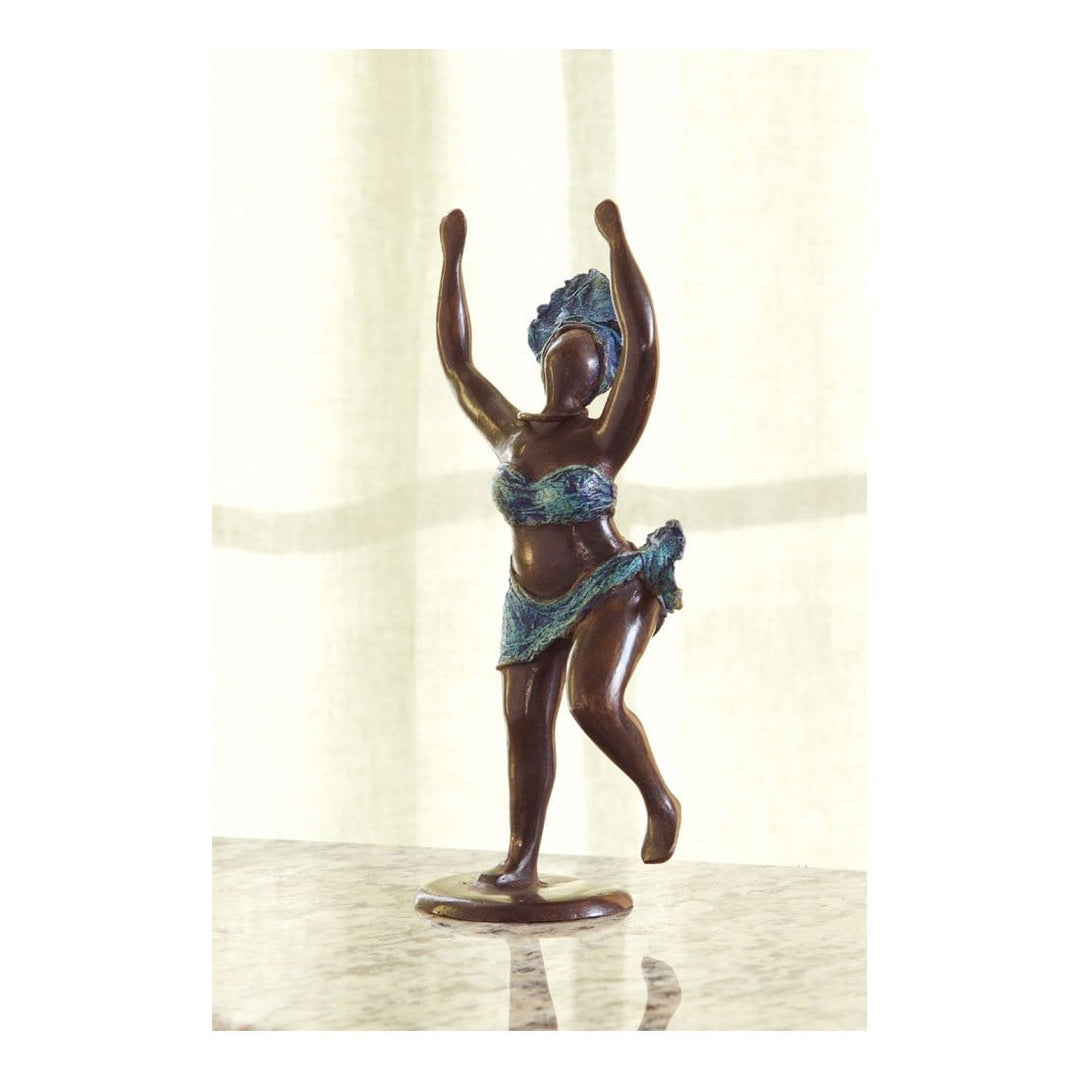 Jubilation: Burkina Faso Bronze Sculpture-African Decor-Boutique Africa-9 inches-Bronze-The Black Art Depot