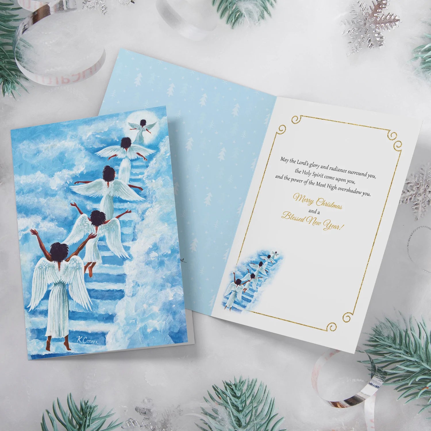 3 of 3: Stairway to Heaven by Keith Conner: African American Christmas Card Box Set (Lifestyle)