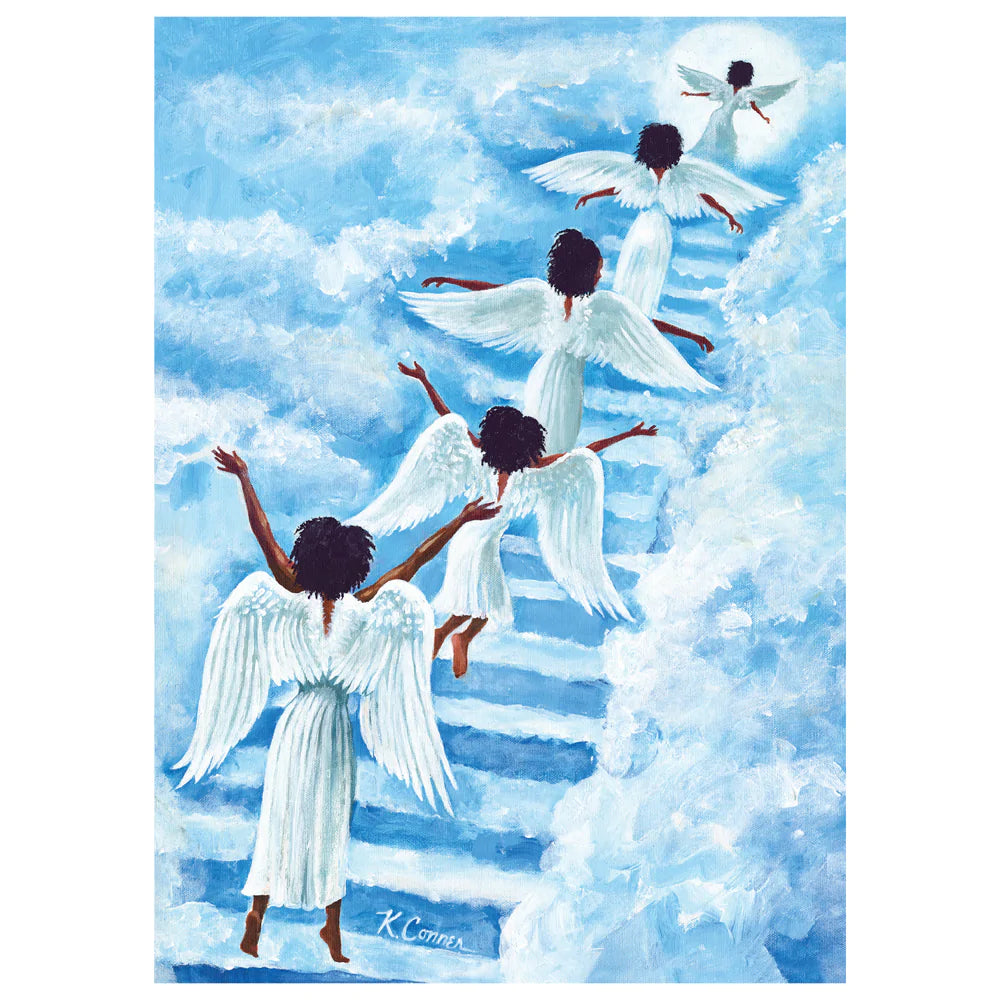 1 of 3: Stairway to Heaven by Keith Conner: African American Christmas Card Box Set (Front)