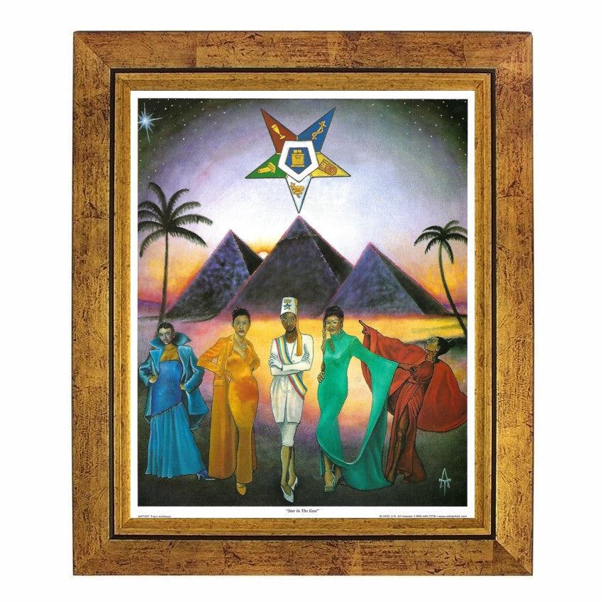 Star in the East: Order of the Eastern Star by Tracy Andrews (Gold Frame)