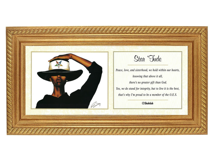 Star 'Tude (Order of the Eastern Star) by Gerald Ivey and Shahidah (Gold Frame)