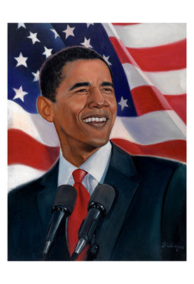 Obama, American Flag by Sterling Brown