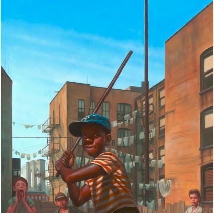 Stickball Alley by Kadir Nelson (New York Magazine)