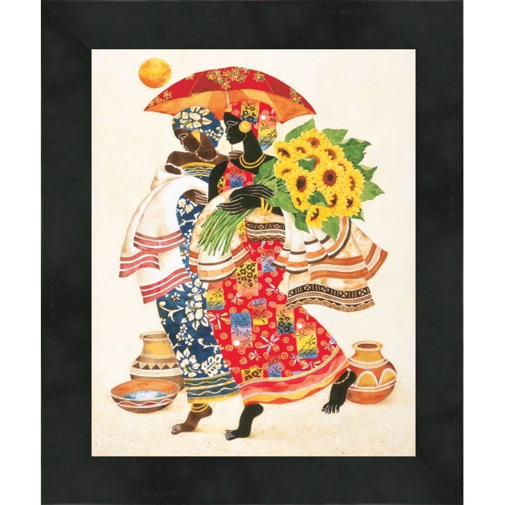Sunflowers by Keith Mallett (Black Frame)