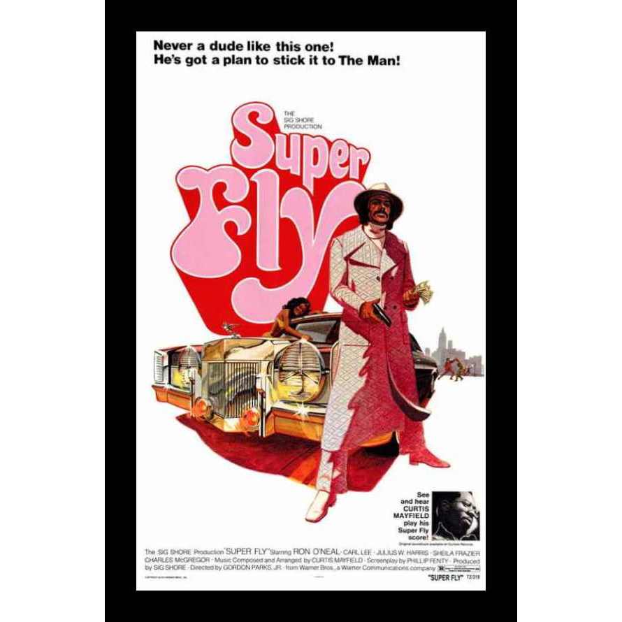 2 of 3: Superfly Movie Poster (Black Frame)