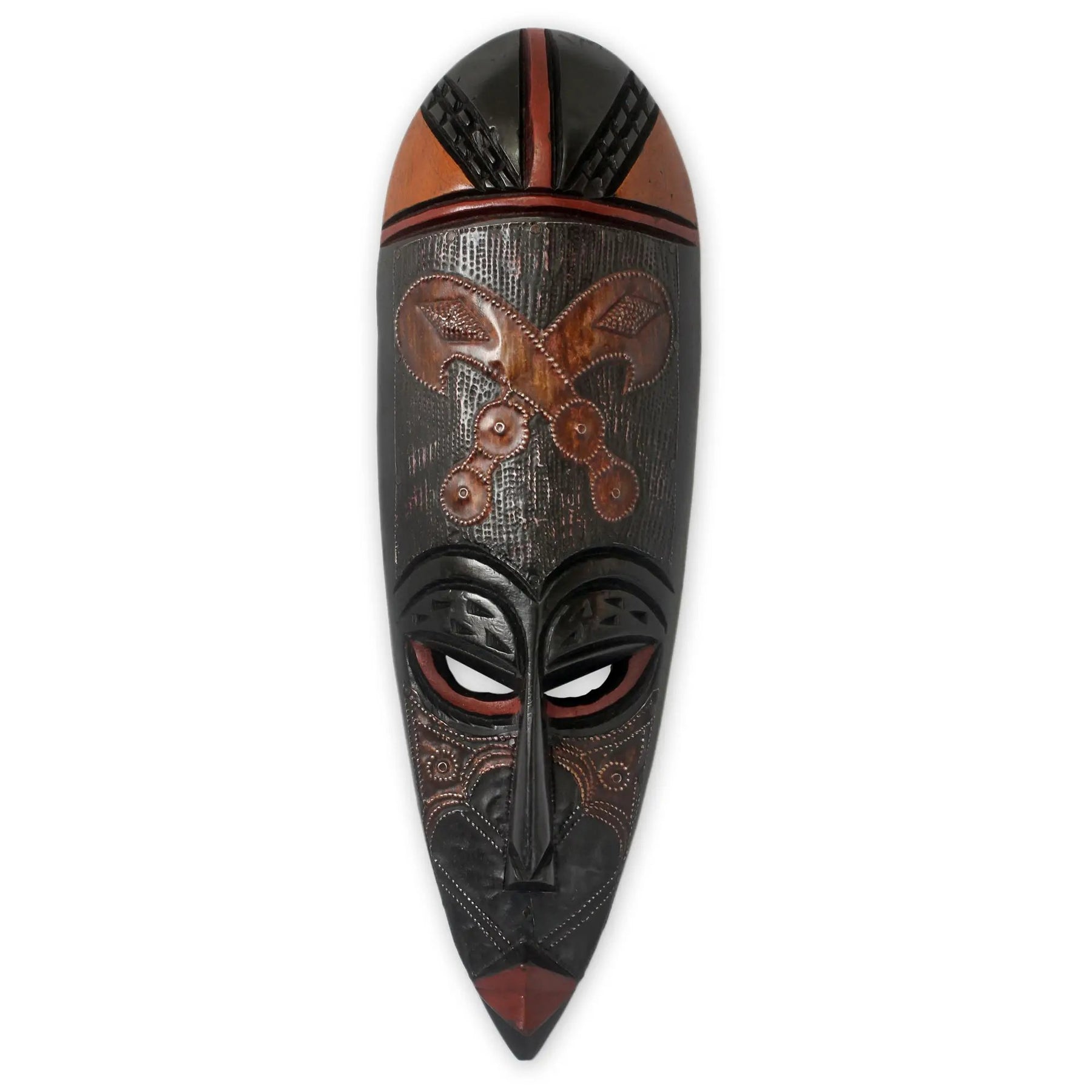 1 of 3: Swords of War: Authentic Hand Made West African Mask by Theophilus Sackey