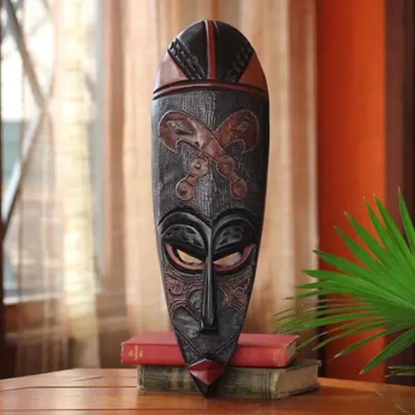 3 of 3: Swords of War: Authentic Hand Made West African Mask by Theophilus Sackey