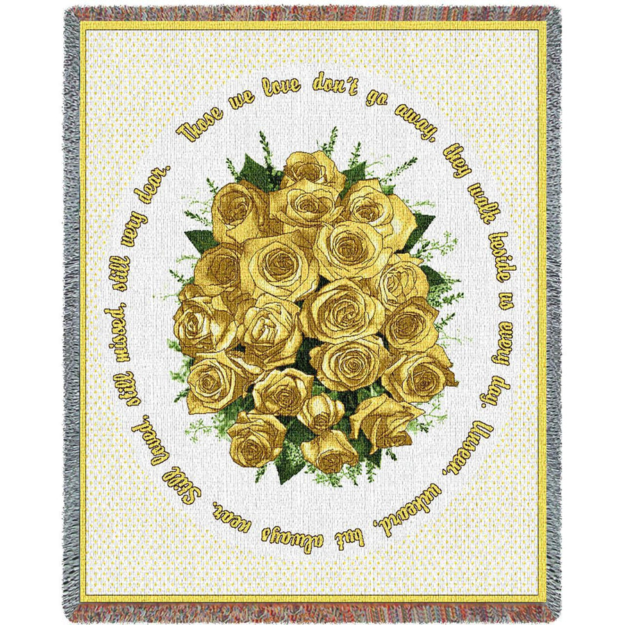 Yellow Roses Memorial Blanket/Tapestry Throw
