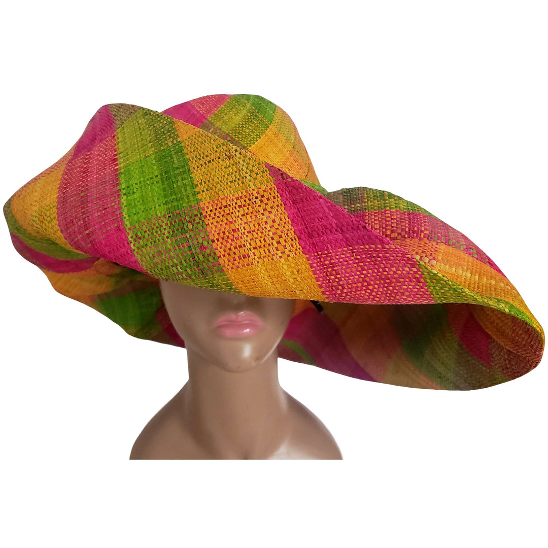 Tanyah: Hand Woven Madagascar Big Brim Raffia Sun Hat