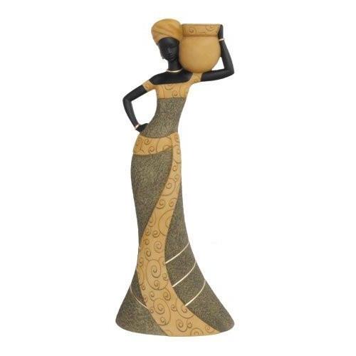 African Woman (Olive): Essence of Africa Taper Candlestick Holder