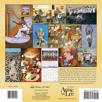 The Art of Annie Lee 2015 African American Calendar (Back)