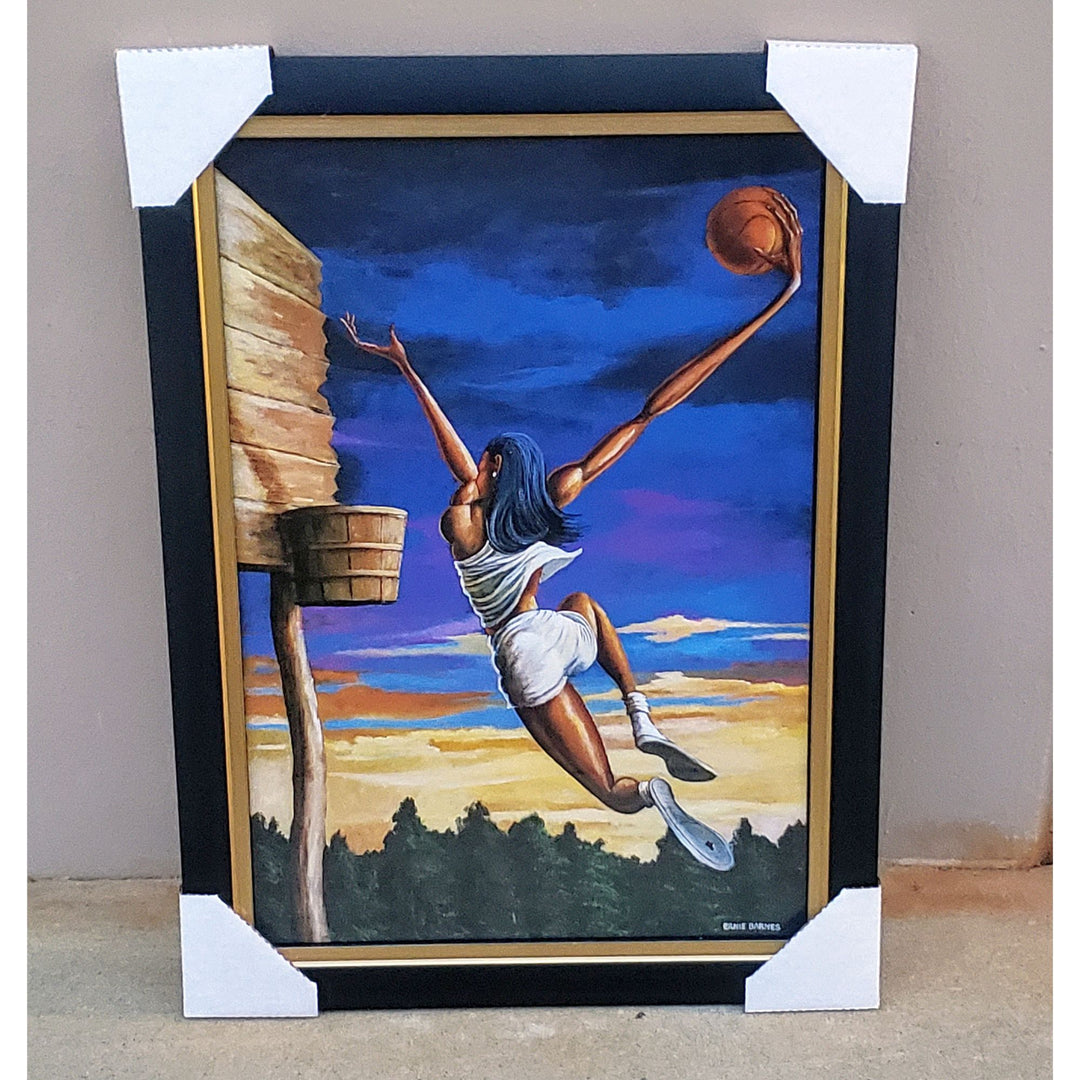 The Dunk (Perseverance): Tribute to Women's Basketball by Ernie Barnes