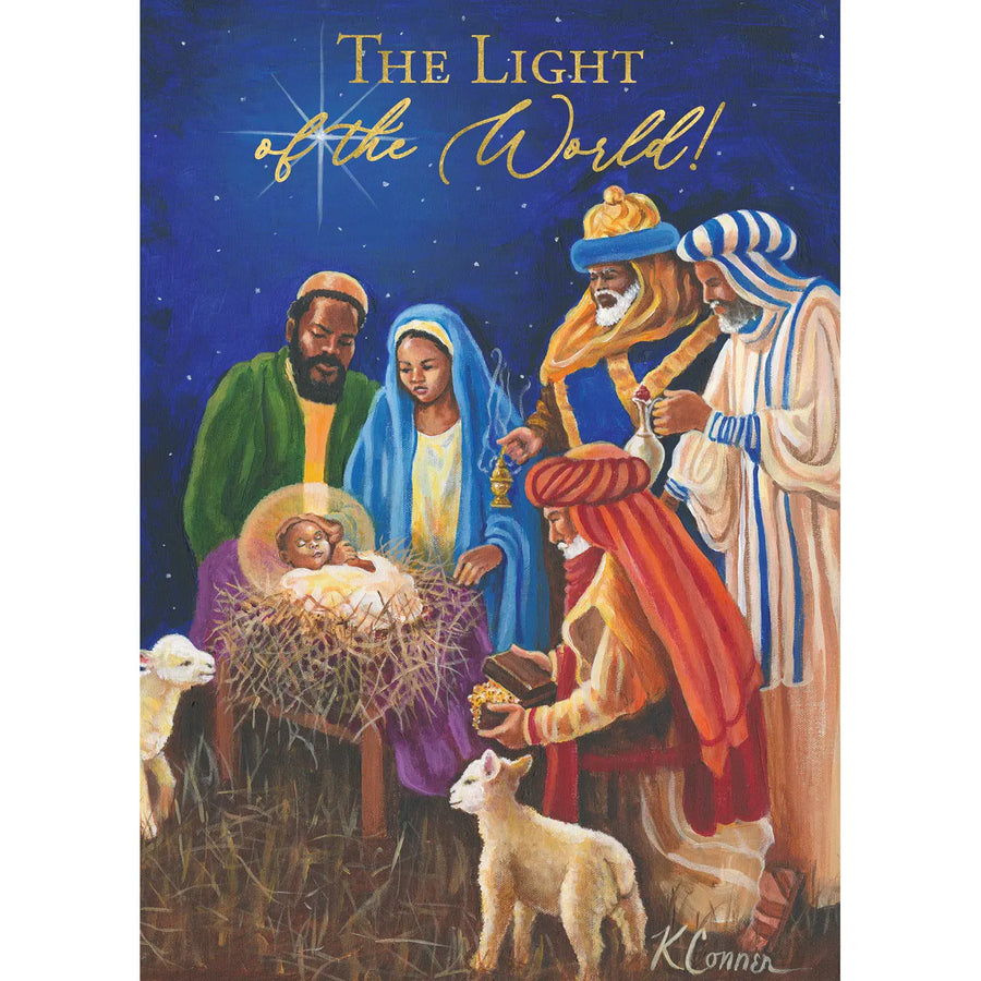 The Light of the World by Keith Conner: African American Christmas Card Box Set (Front)