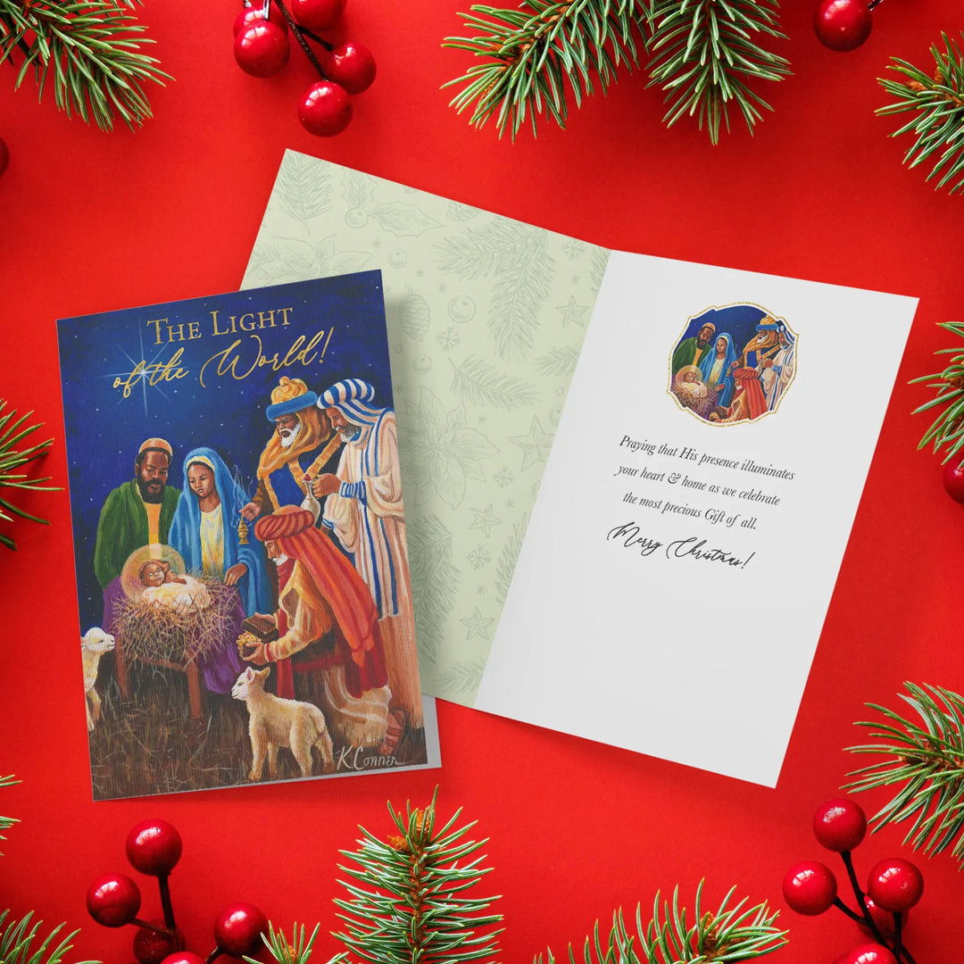 The Light of the World by Keith Conner: African American Christmas Card Box Set (Lifestyle)