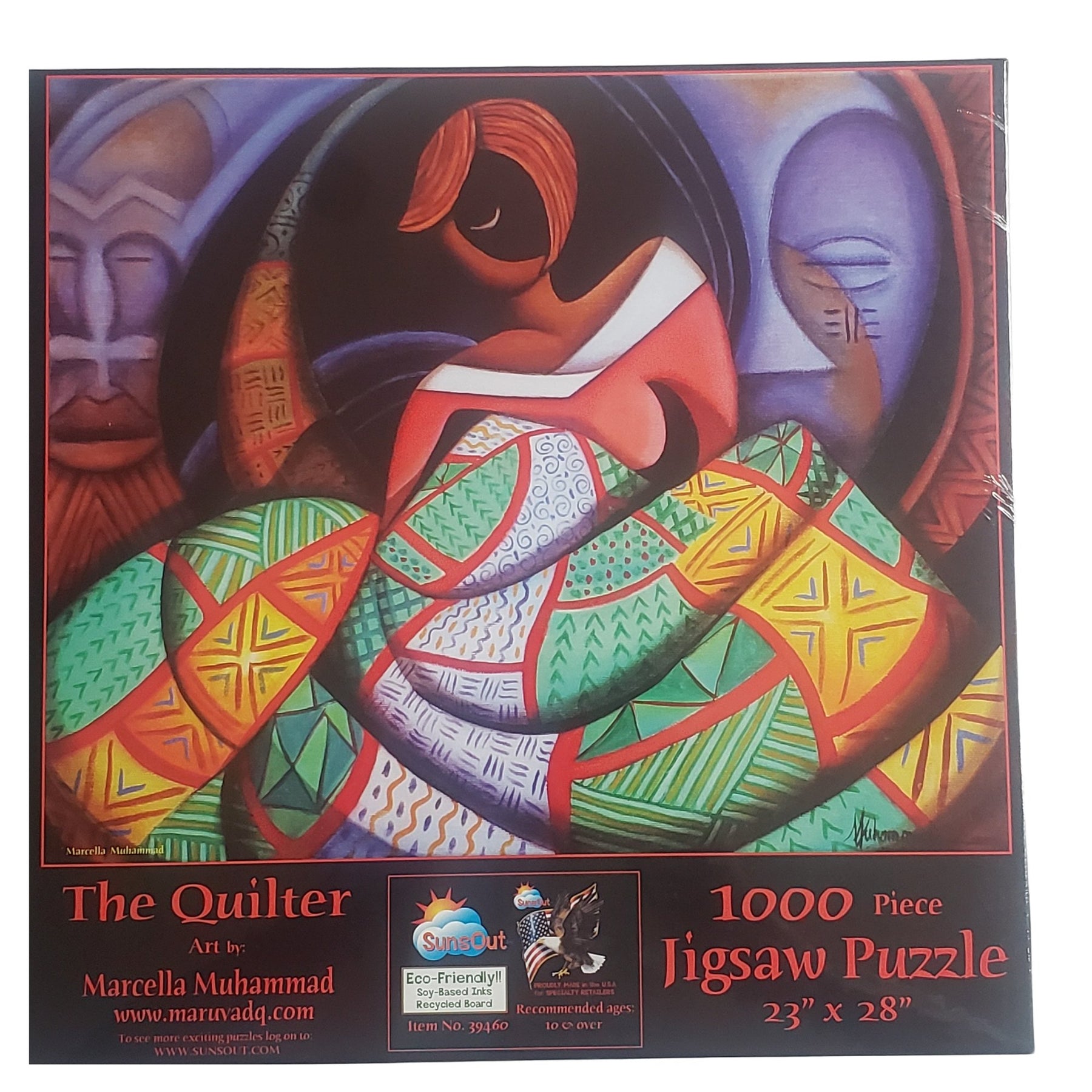 2 of 2: The Quilter by Marcella Hayes-Muhammad: African American Jigsaw Puzzle
