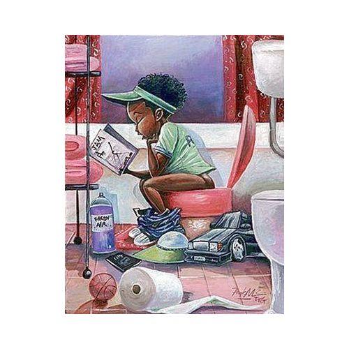 The Thinker by Frank Morrison (African American Bathroom Art