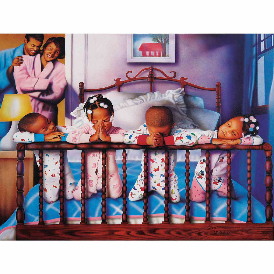 Their Nightly Prayers by Aaron and Alan Hicks: African American Jigsaw Puzzle