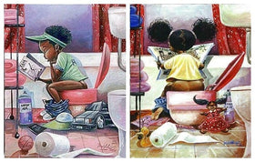 Thinker and Crossword Puzzle Set by Frank Morrison