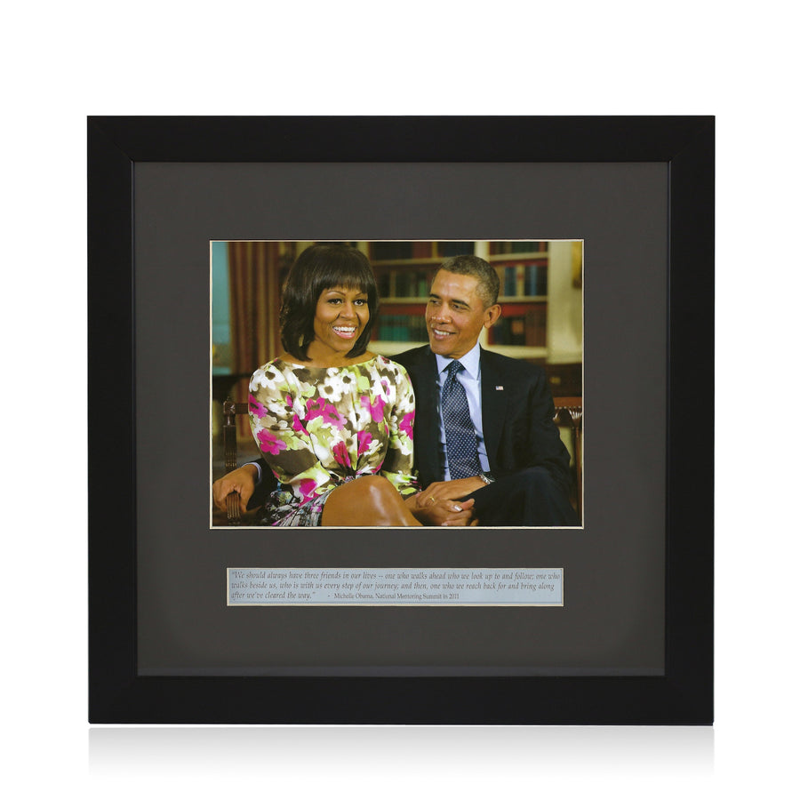 Three Friends (Barack and Michelle Obama) by Anonymous (Framed Art Print)