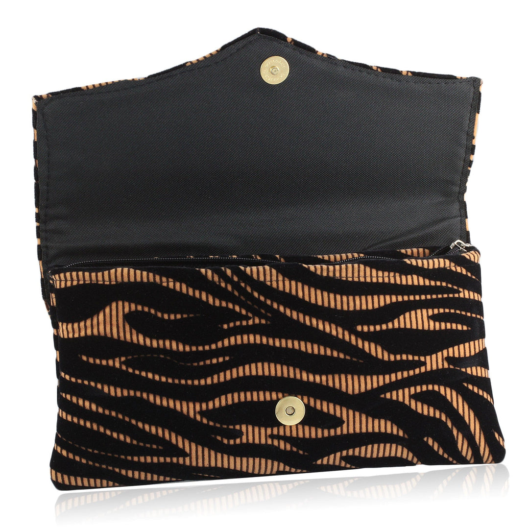 Hand Made Kenyan Tiger Stripe Envelope Clutch