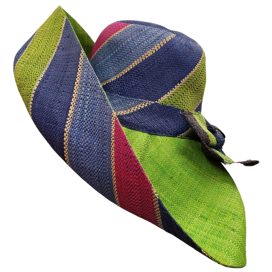 Titax: Hand Woven Madagascar Big Brim Raffia Sun Hat