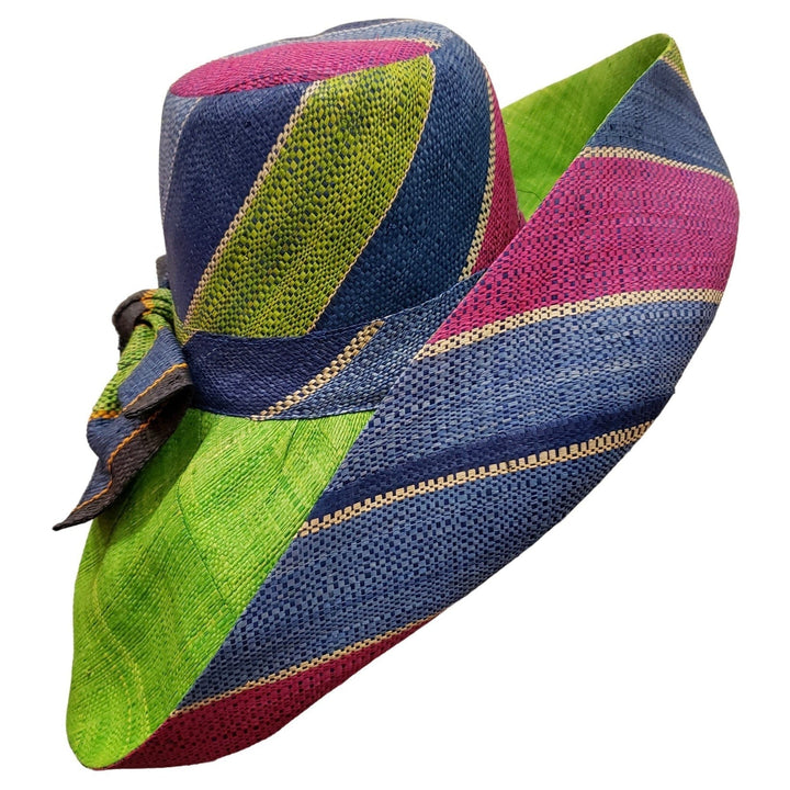 Titax: Hand Woven Madagascar Big Brim Raffia Sun Hat