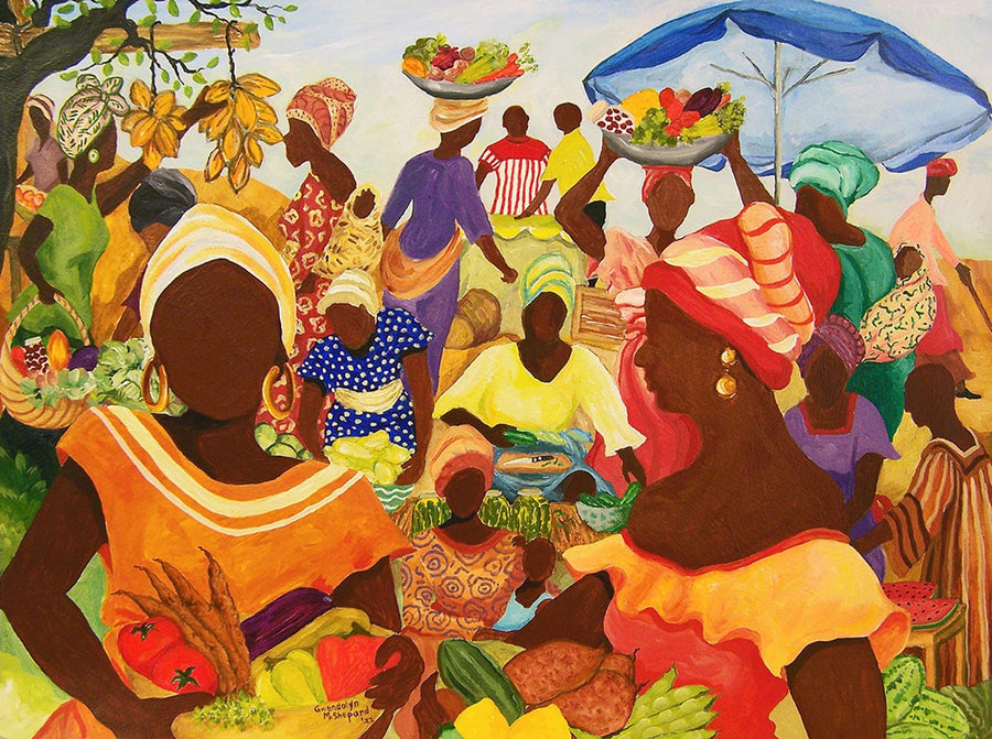 To Market by Gwendolyn McShepard: African American Jigsaw Puzzle