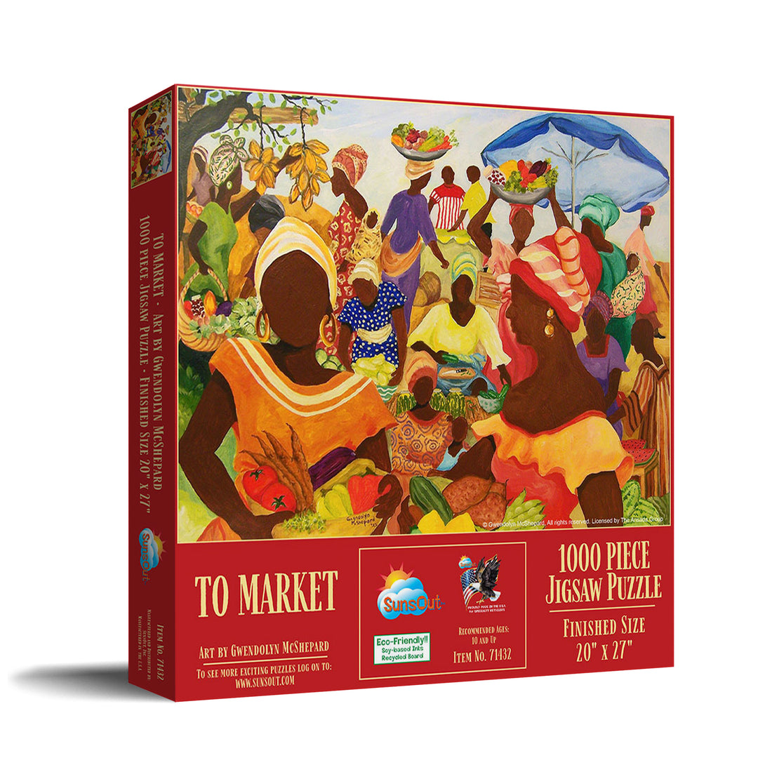 To Market by Gwendolyn McShepard: African American Jigsaw Puzzle
