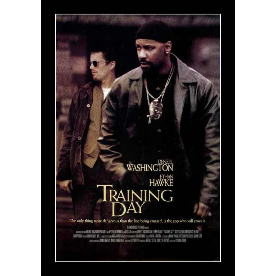 Training Day Movie Poster (Black Frame)