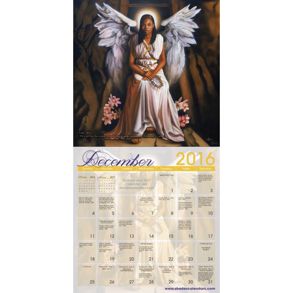 Faith: The Art of Twin Hicks 2016 African American Wall Calendar (Inside)