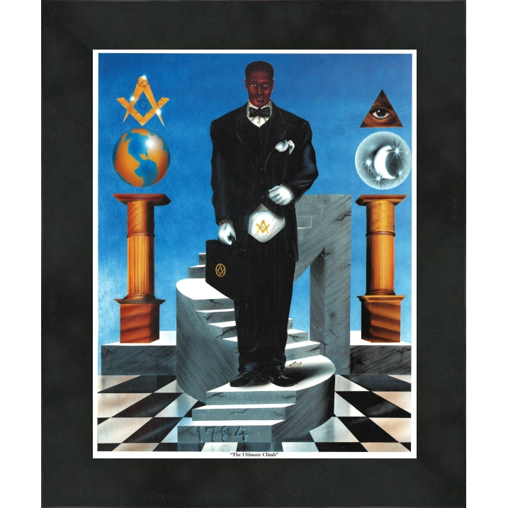The Ultimate Climb: African American Freemasonry by J.A.Y. (Black Frame)