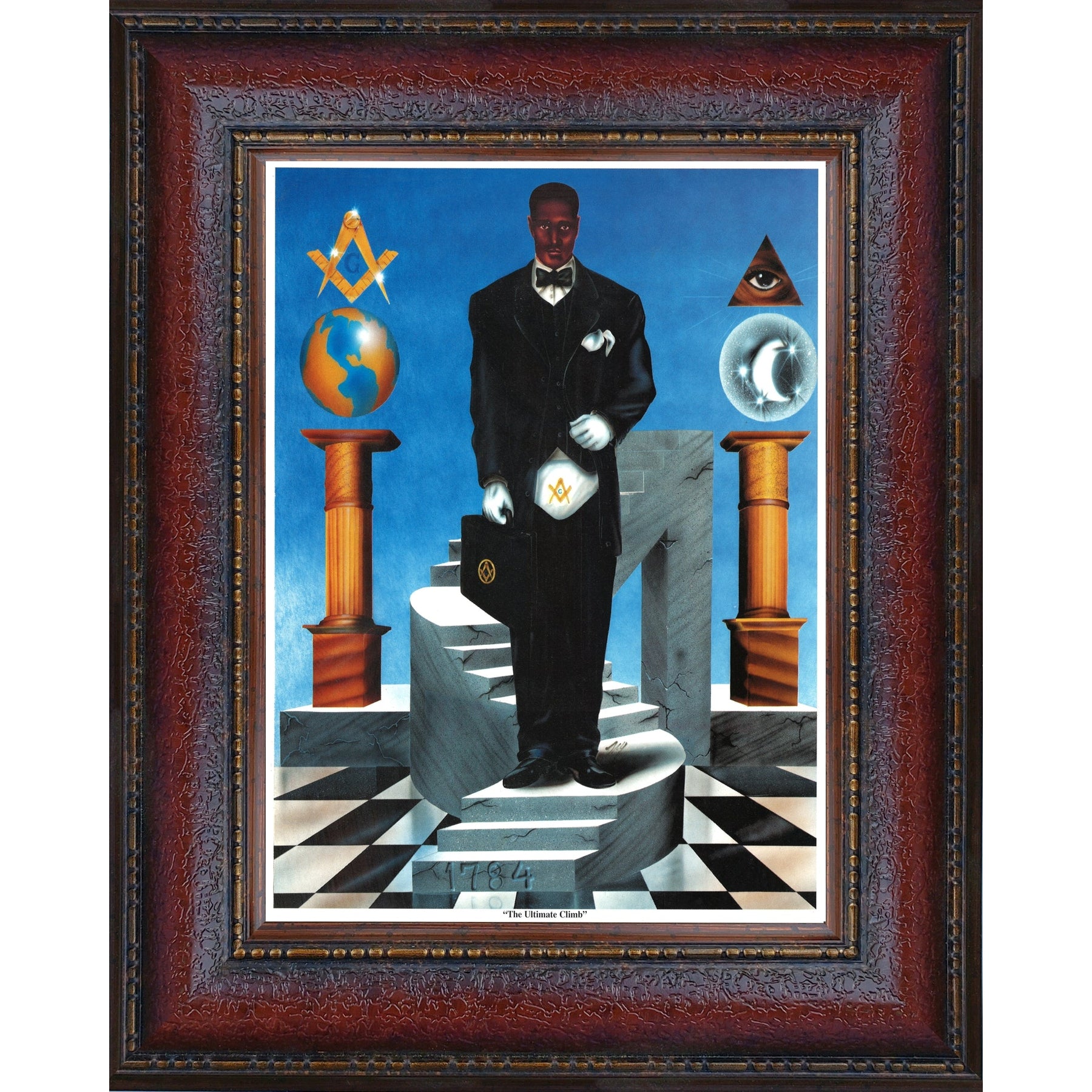 3 of 5: The Ultimate Climb: African American Freemasonry by J.A.Y. (Brown Frame)