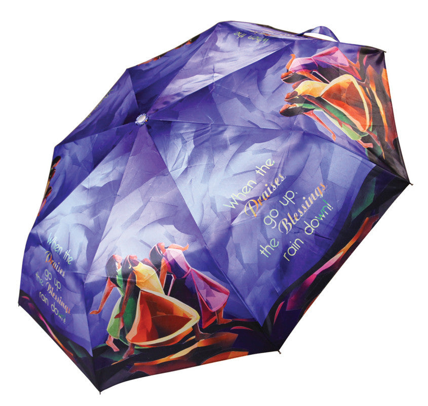 When Praises Go Up Umbrella by Carl M. Crawford