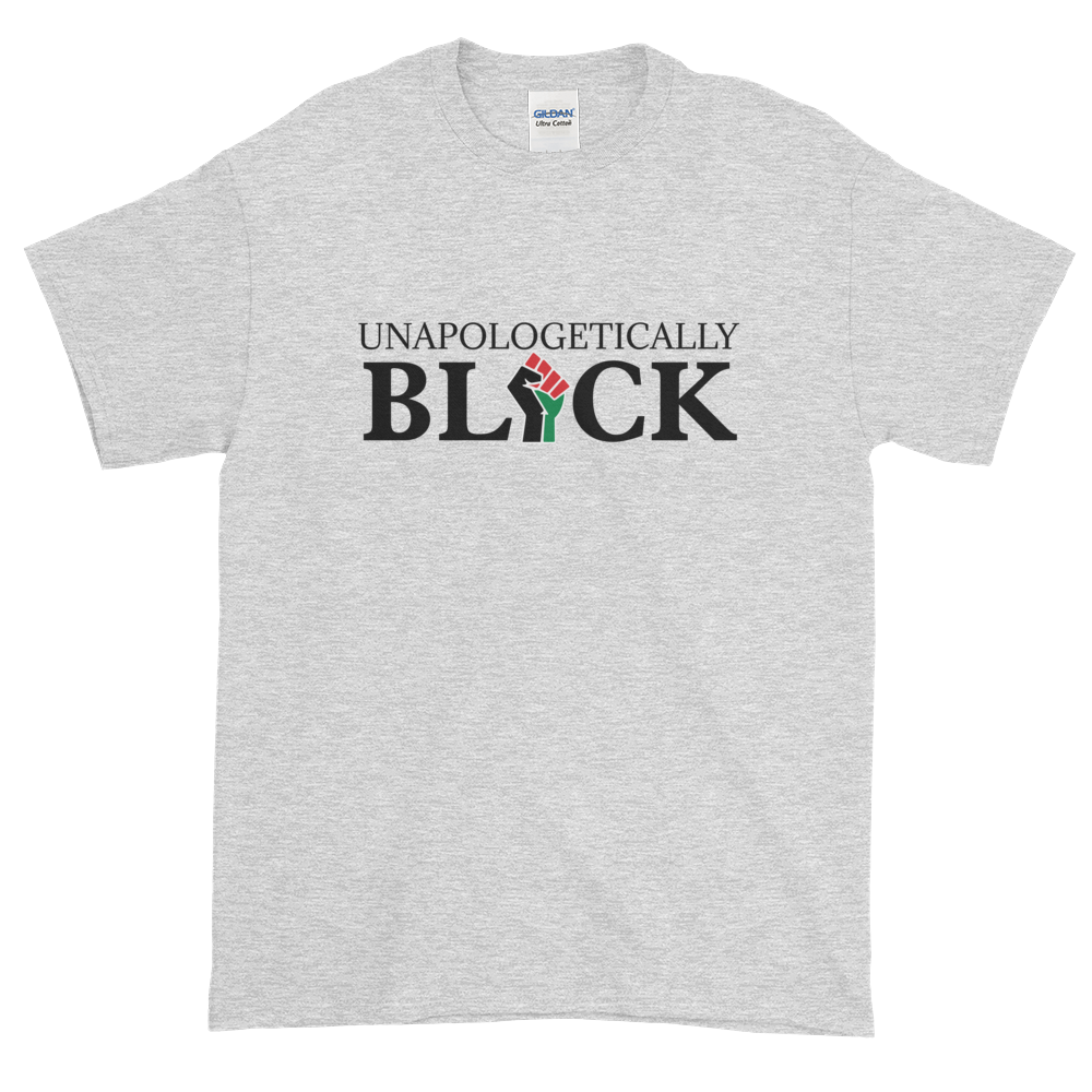 Unapologetically Black: Unisex Short Sleeved African American T-Shirt (Ash)