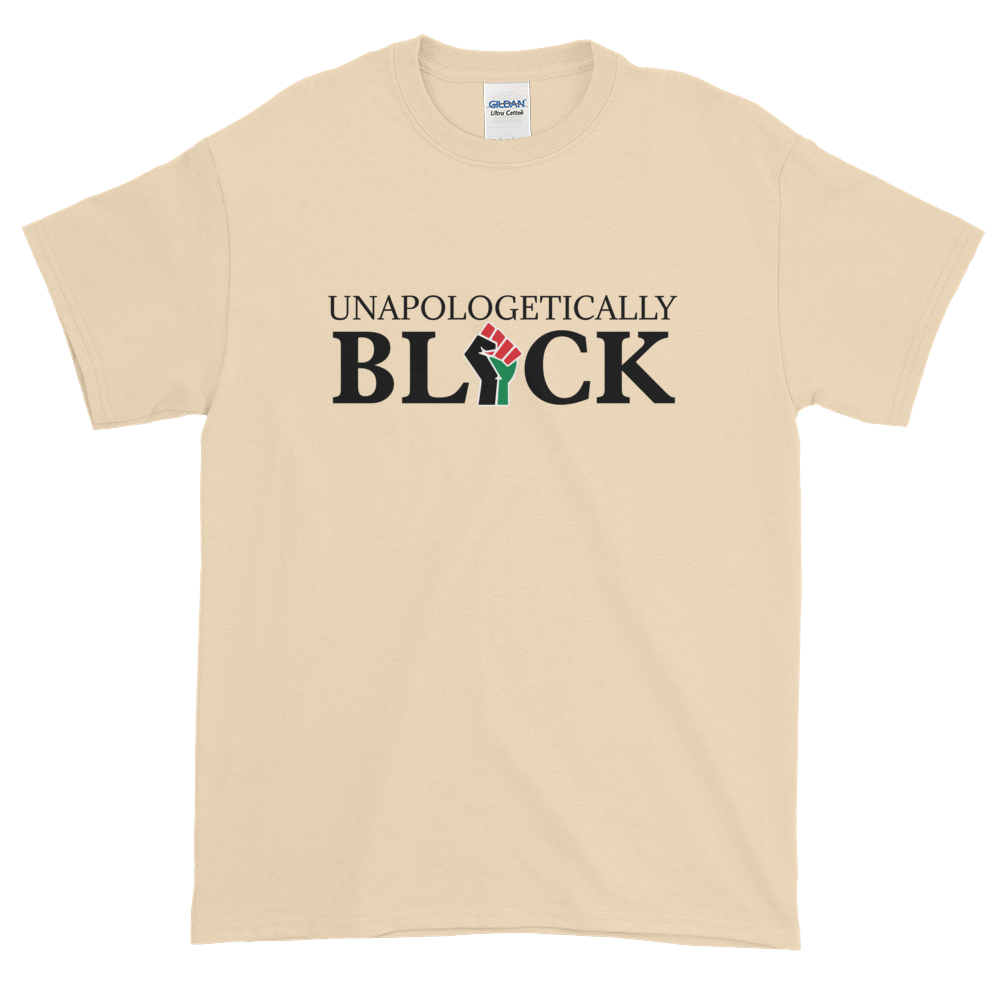 Unapologetically Black: Unisex Short Sleeved African American T-Shirt (Natural)