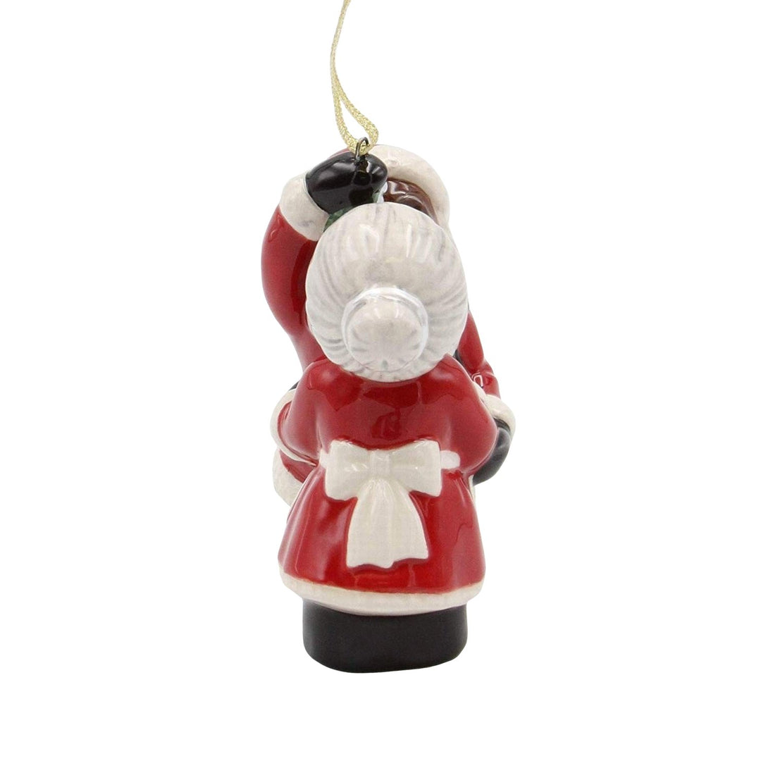Under the Mistletoe: African American Mr. and Mrs. Santa Claus Ornament