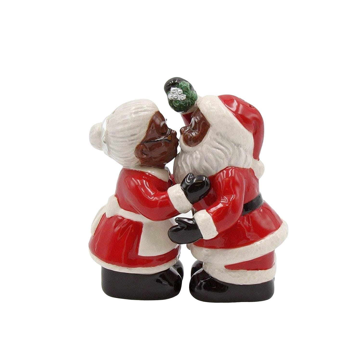 60s・メイドUSサンタモニカ・デッドストックあしゅとれー新品　重厚灰皿　三角形 Under the Mistletoe: African American Santa Claus Salt & Pepper