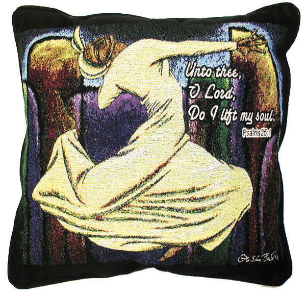 Unto Thee Soulful Flight Tapestry Throw Pillow by Lashun Beal