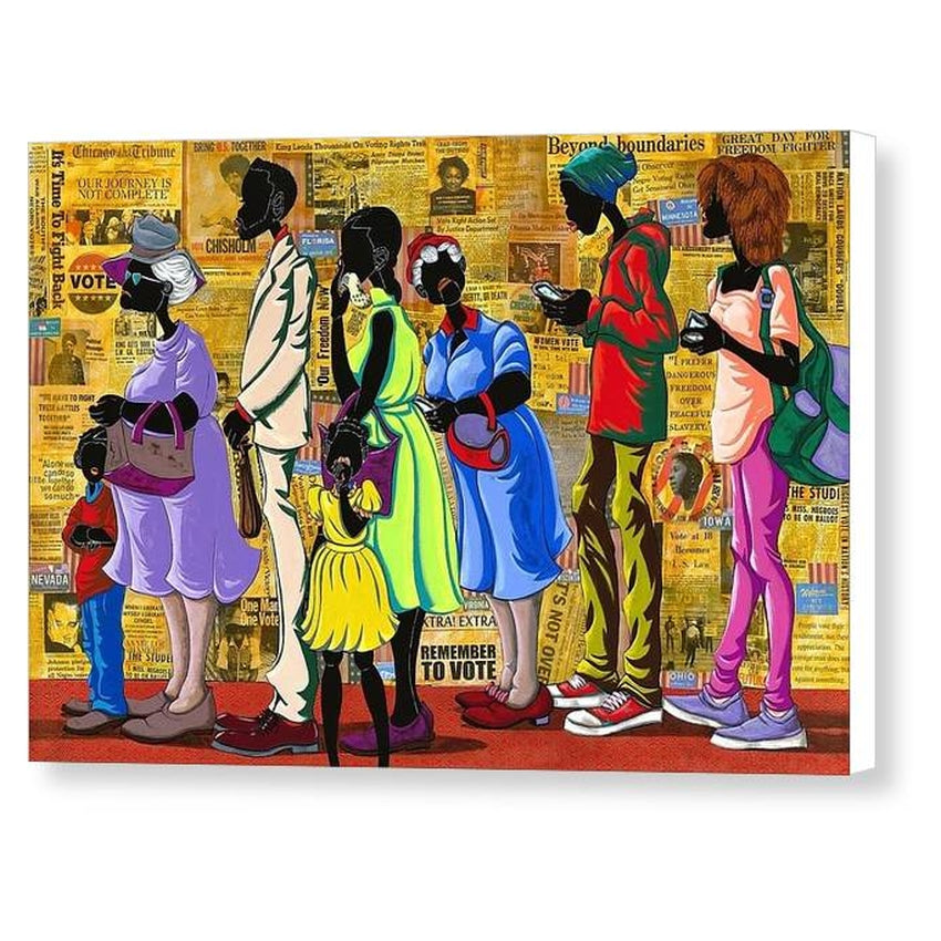 The Voting Line by Leroy Campbell (Giclee on Canvas)
