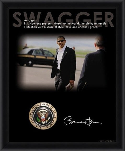 Swagger-Framed Art-Vottania-16x20 Inches-Black Frame-The Black Art Depot