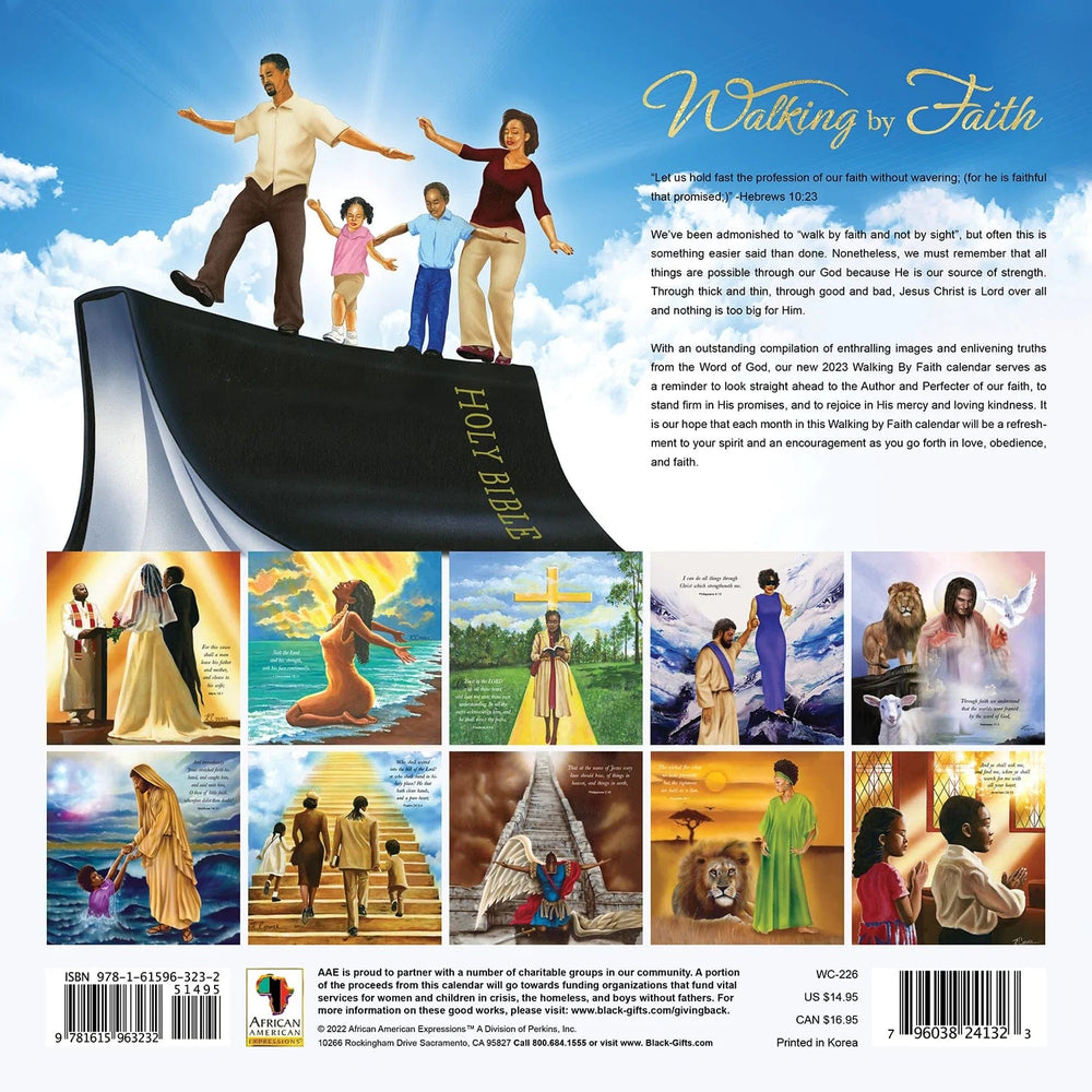 Walking by Faith by Keith Conner: 2023 African American Wall Calendar (Back)