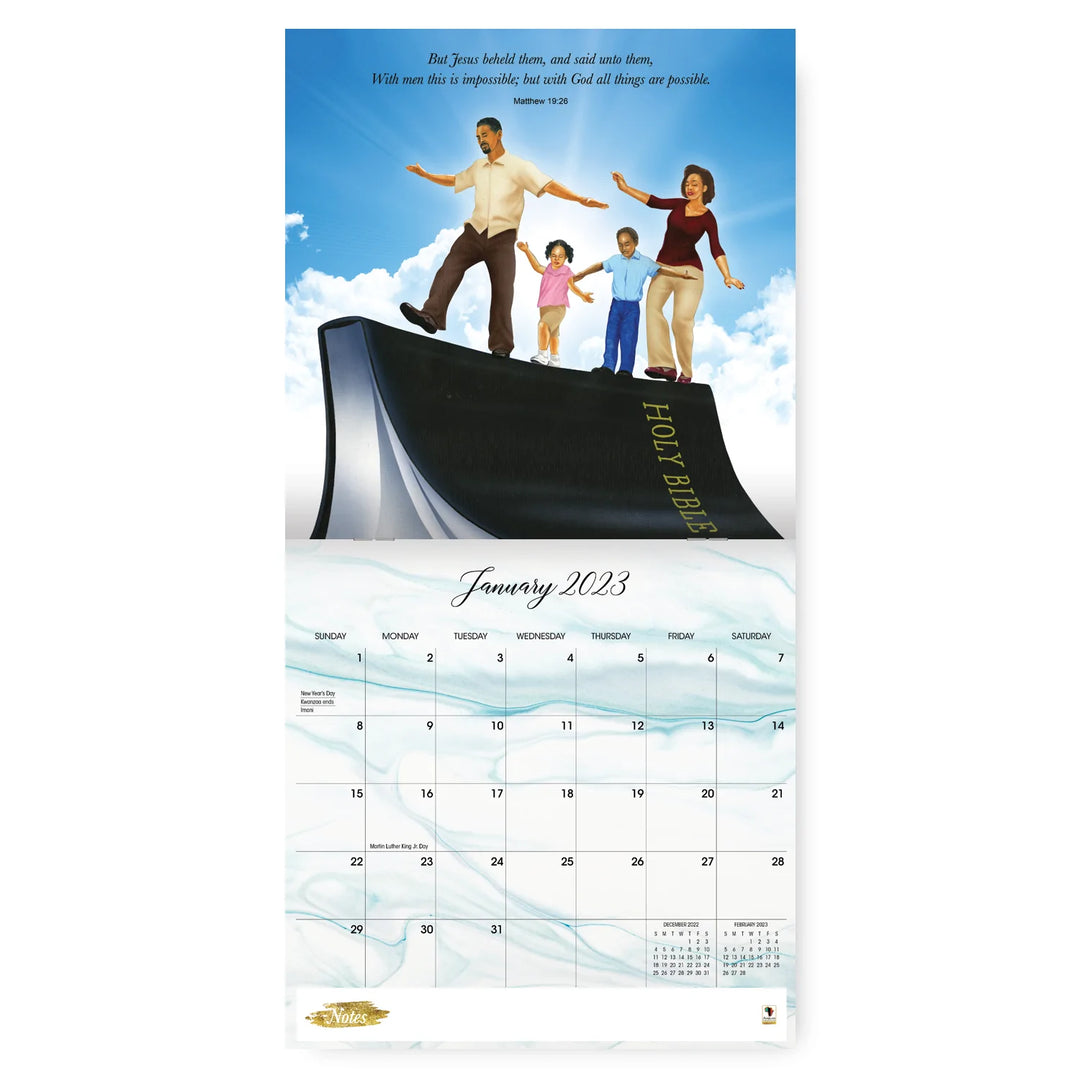 Walking by Faith by Keith Conner: 2023 African American Wall Calendar (Inside)