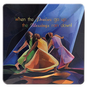 Praises Go Up: African American Glass Decorative Plate by Carl M. Crawford