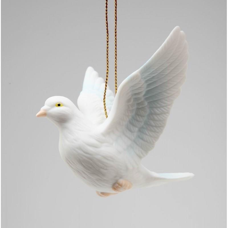 White Dove Ceramic Christmas Ornament by Cosmos Gifts